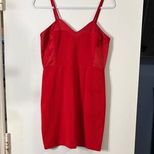 Express Red Spaghetti Strap Dress